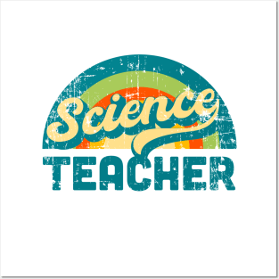 Science Teacher Vintage Retro Groovy Style Posters and Art